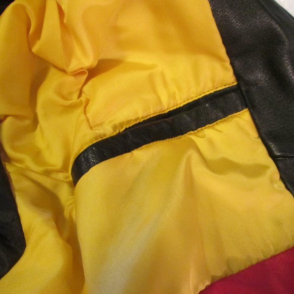 MICHAEL HOBAN GENUINE LEATHER RARE BOMBER BULL JACKET - Picture 8 of 16